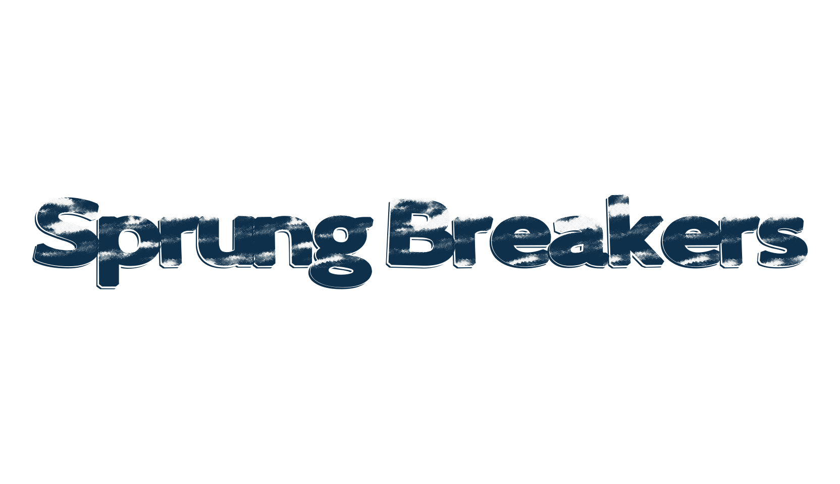 Sprung Breakers, eroded font preview