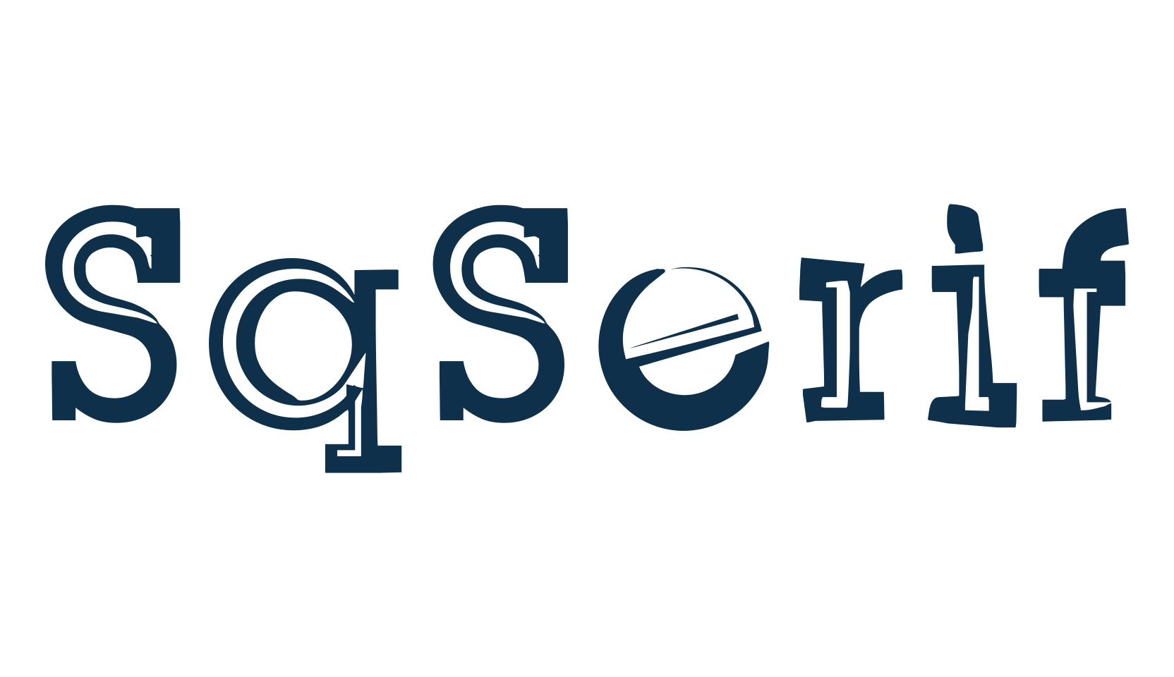 SqSerif, fancy various decorative font preview