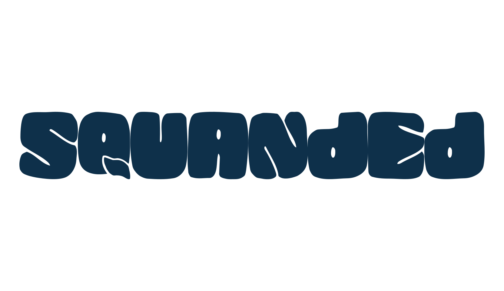 Squanded, groovy font preview