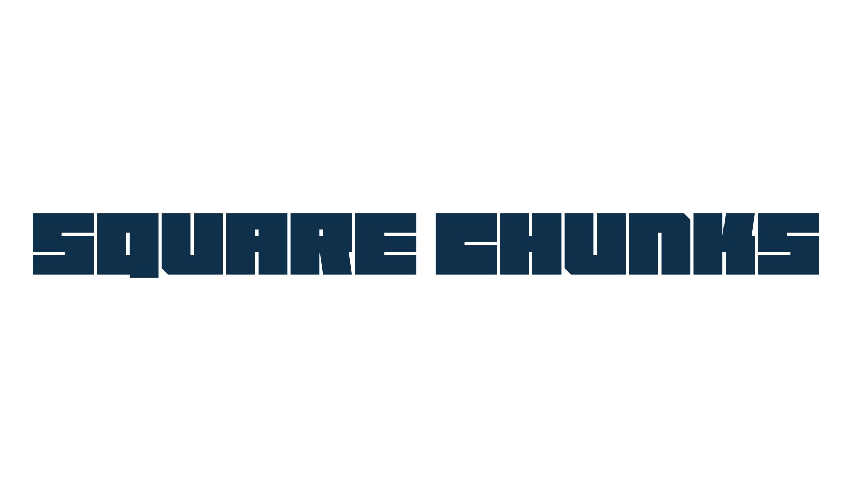Square Chunks, techno square sci-fi font preview