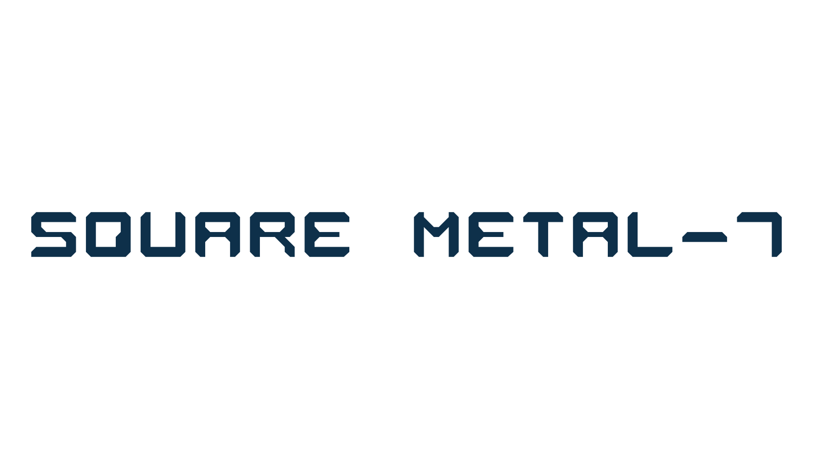 Square Metal-7, techno square sci-fi font preview