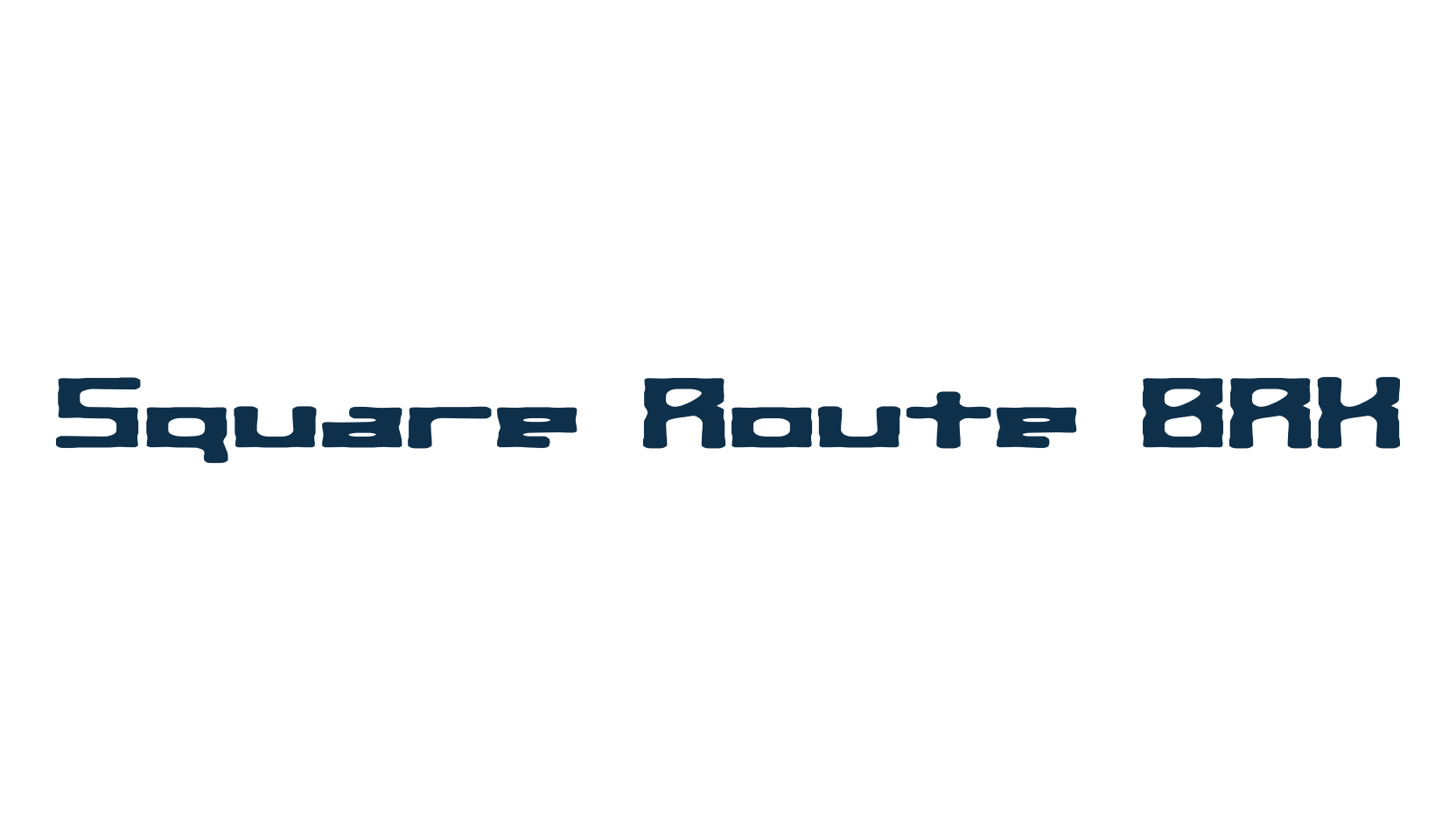 Square Route BRK, fancy various decorative font preview