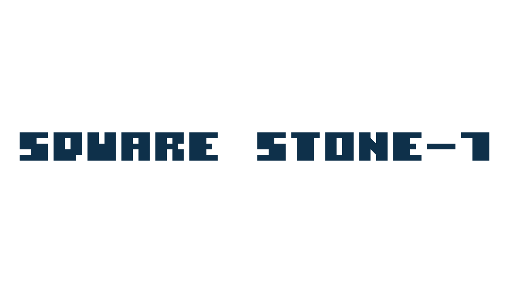 Square Stone-7, square font preview