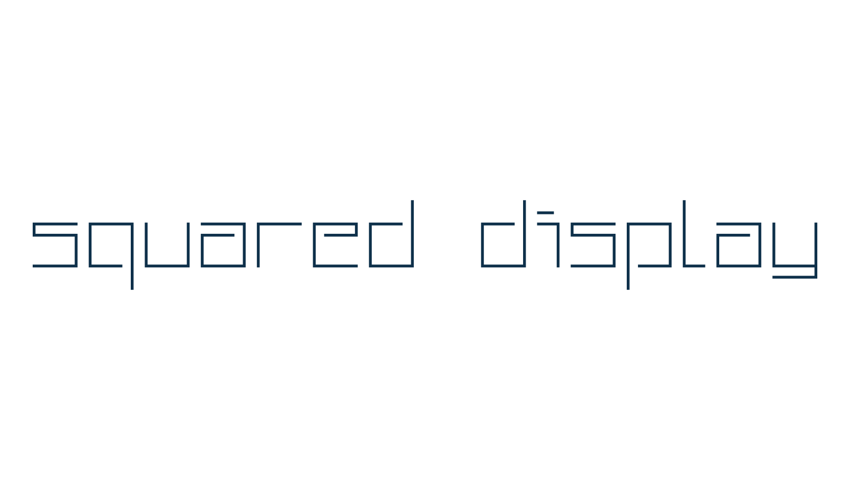 Squared Display, square font preview