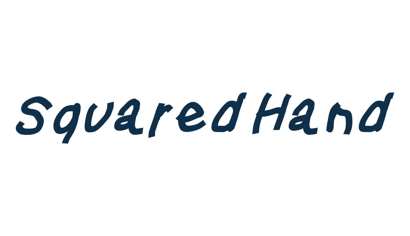 Squared Hand, various font preview