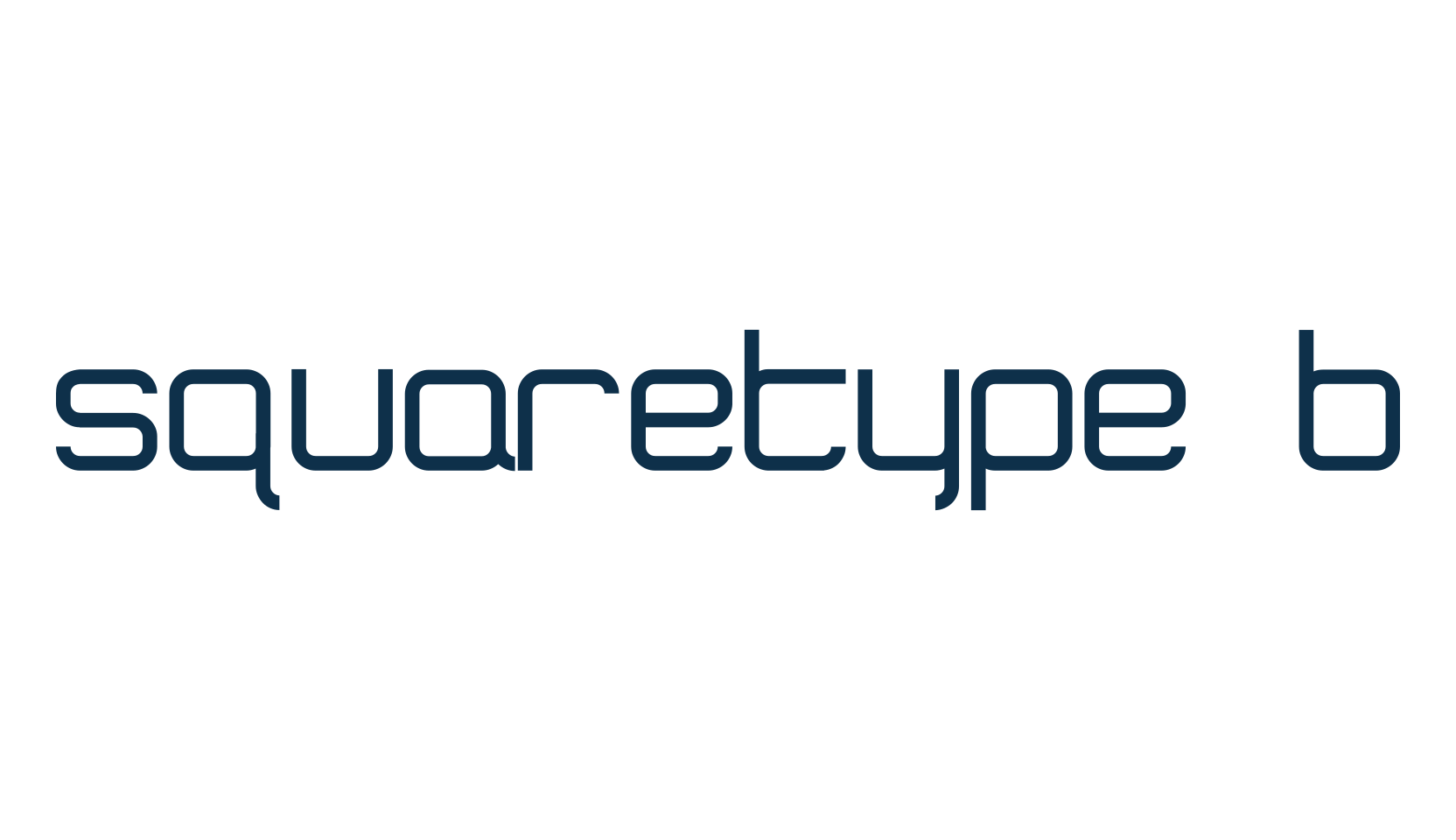SquareType B, techno sci-fi font preview