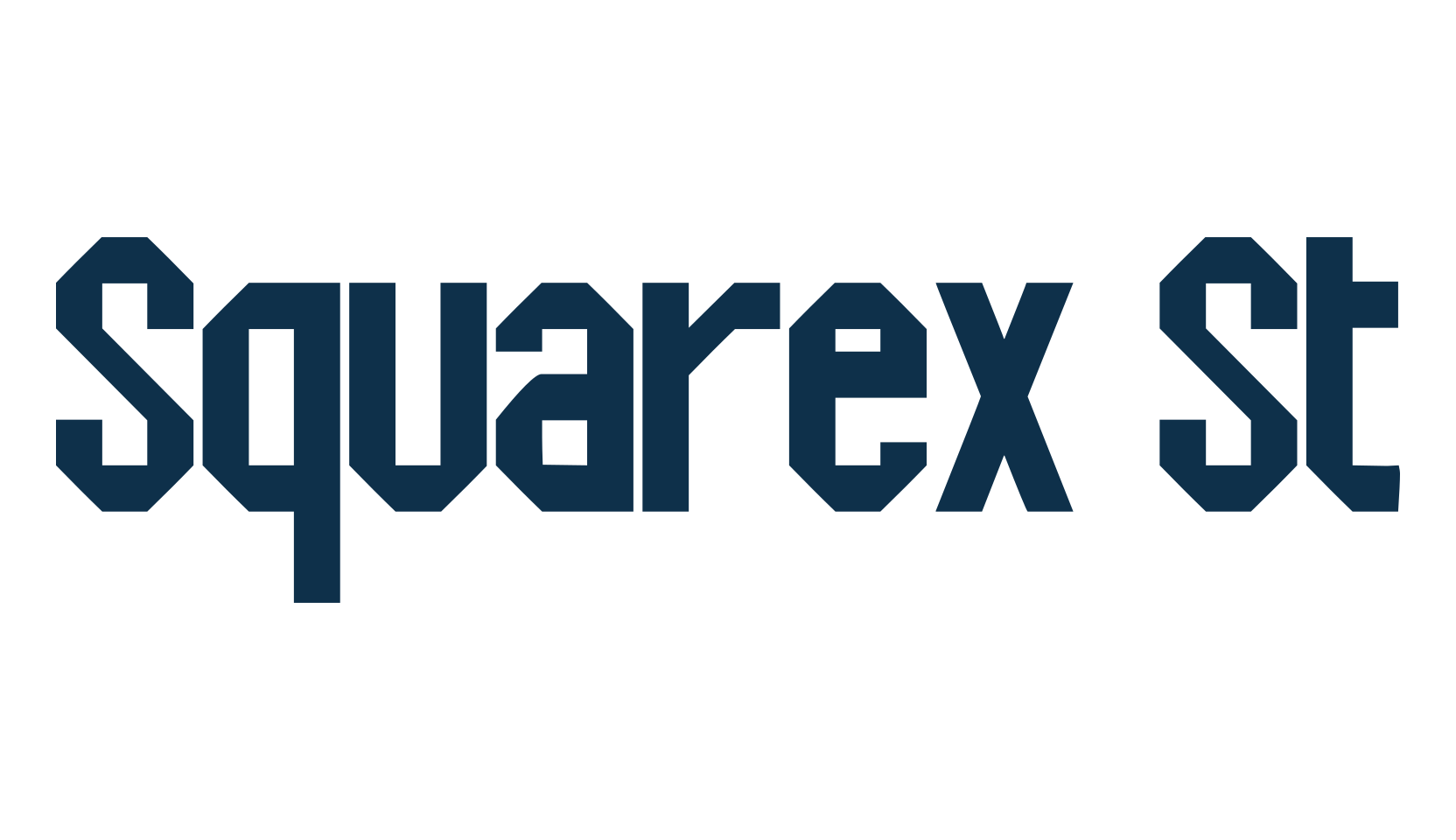 Squarex St, square font preview