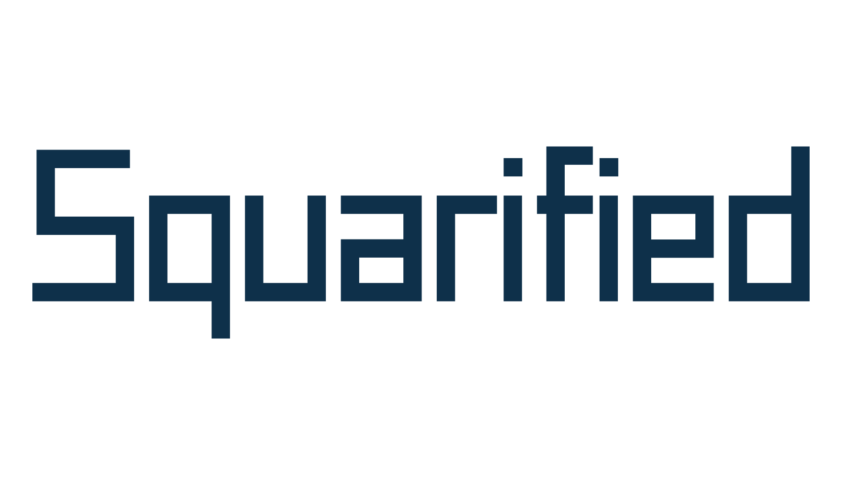 Squarified, techno square sci-fi font preview