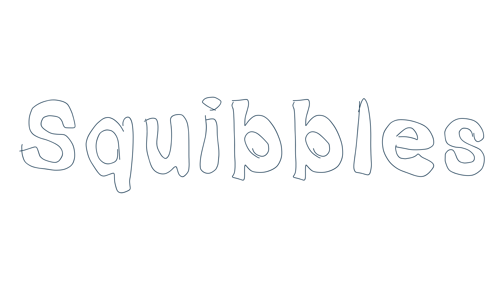 Squibbles, fancy cartoon decorative font preview