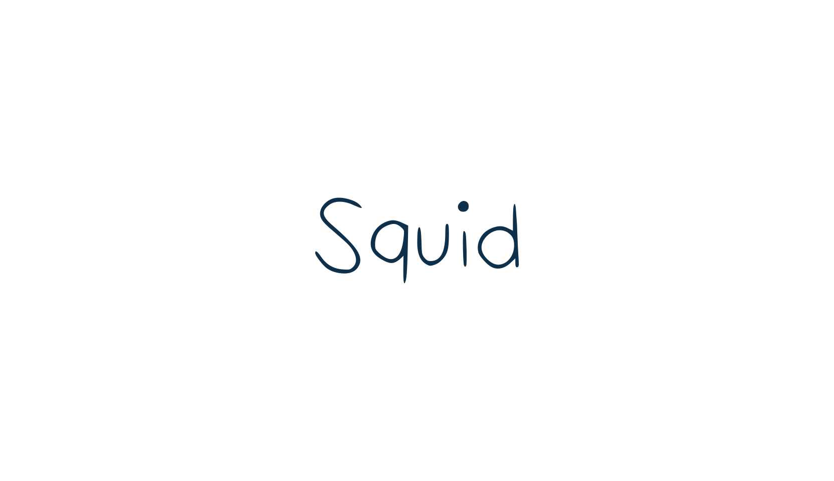 Squid, script handwritten fancy decorative calligraphy font preview