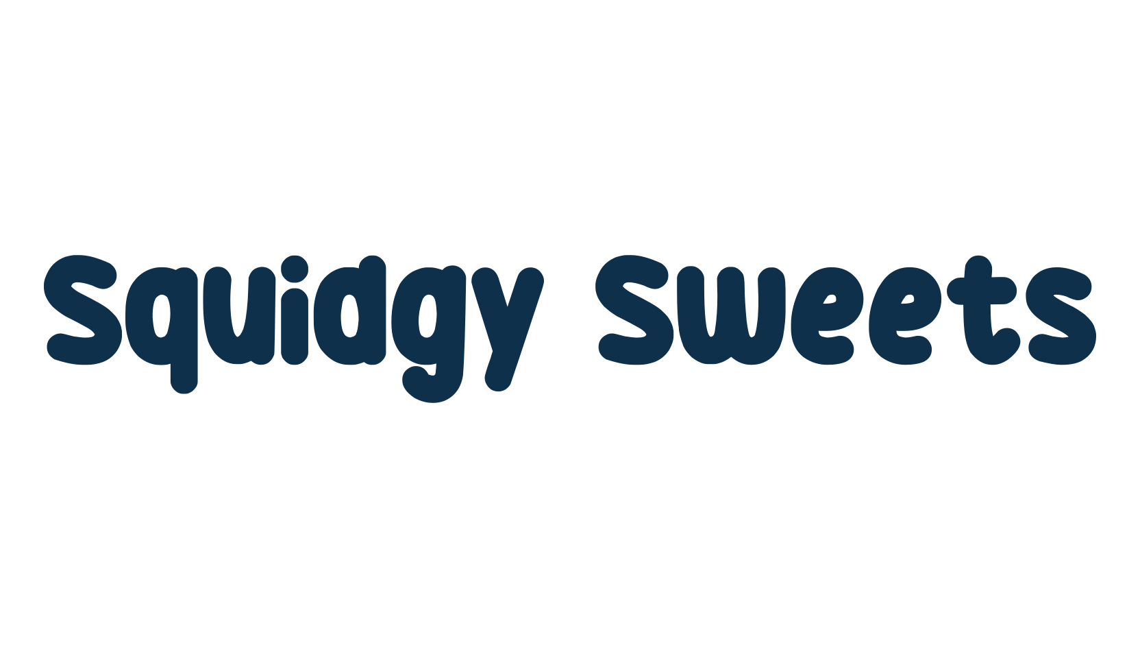 Squidgy Sweets, fancy cartoon decorative font preview