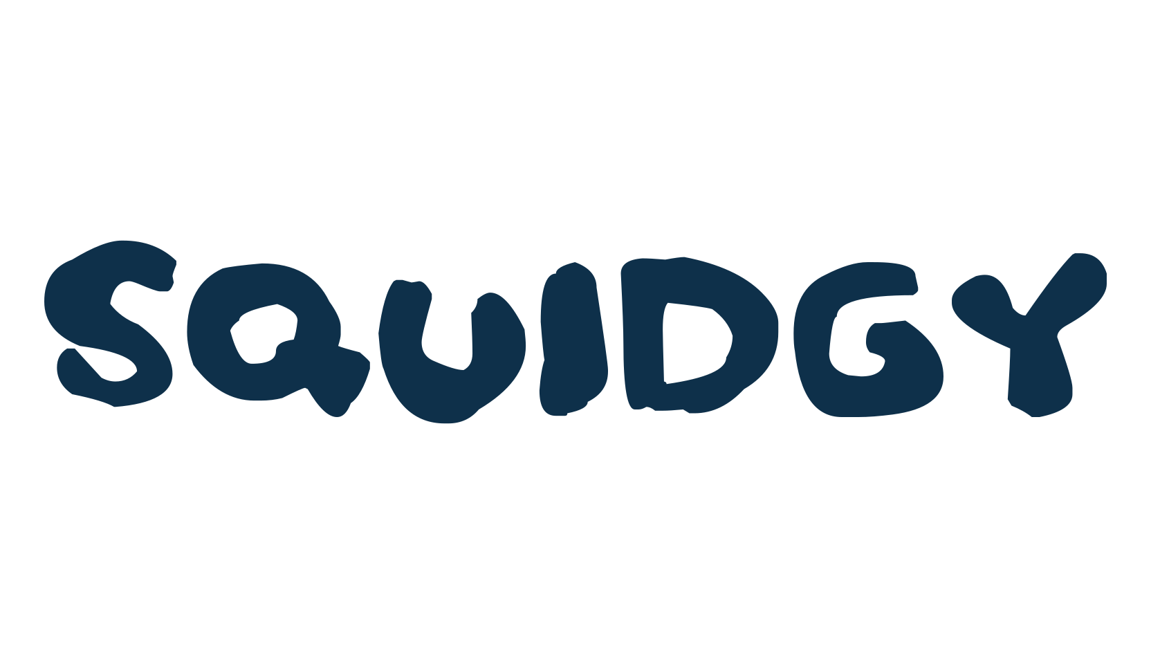Squidgy, cartoon font preview