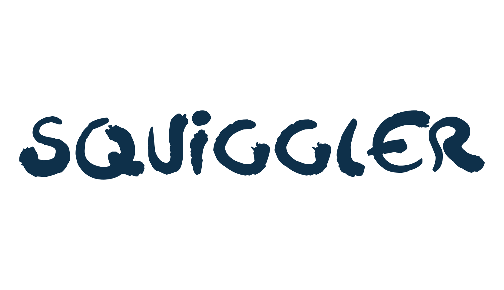 Squiggler, script trash fancy decorative calligraphy font preview