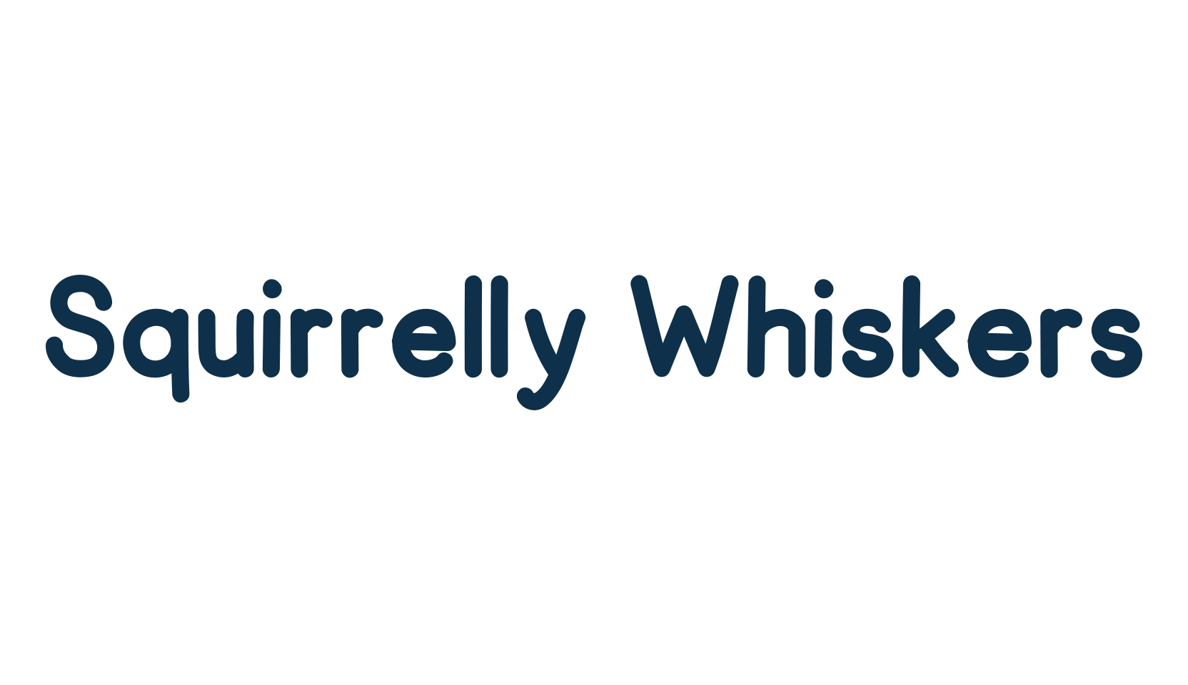 Squirrelly Whiskers, various font preview