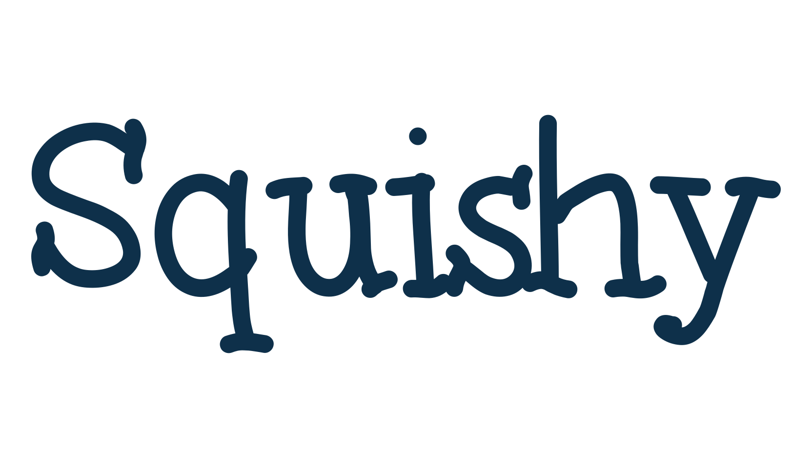 Squishy (squishy), fancy various decorative script calligraphy font preview