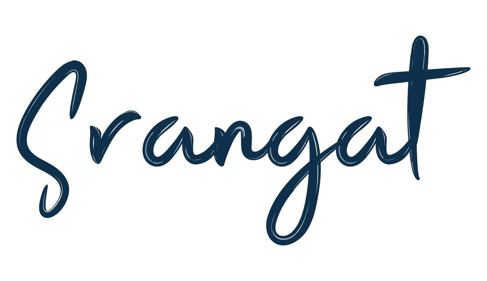Srangat, script brush fancy decorative calligraphy font preview