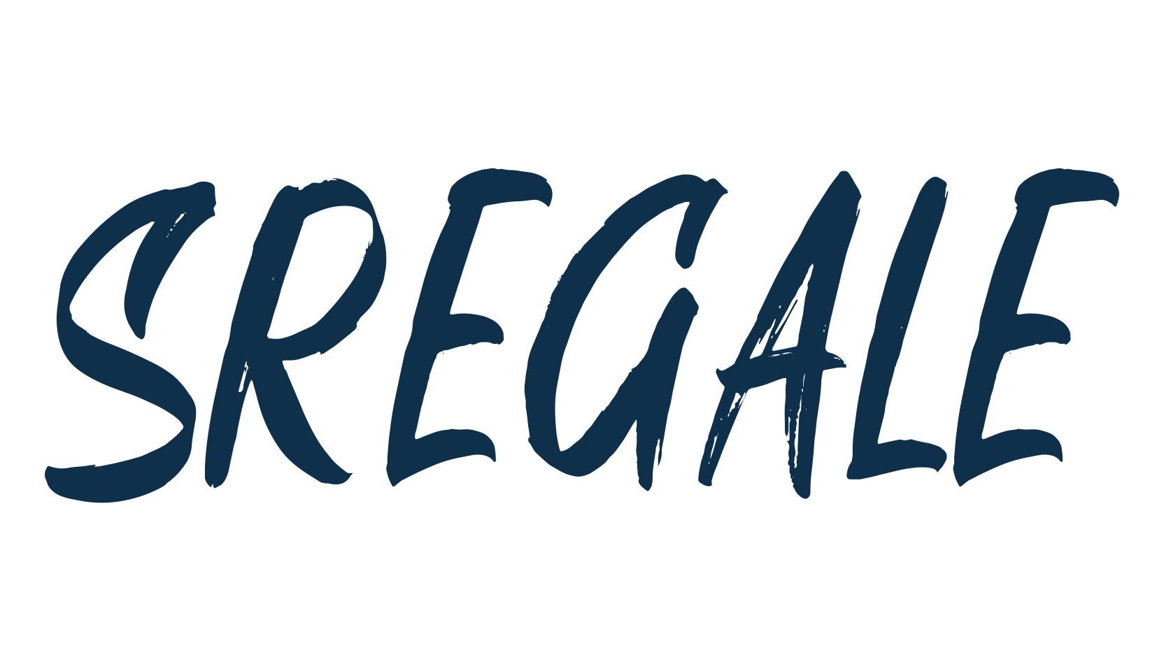 Sregale, brush font preview