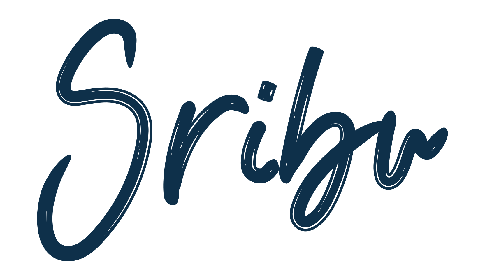 Sribu, handwriting font preview