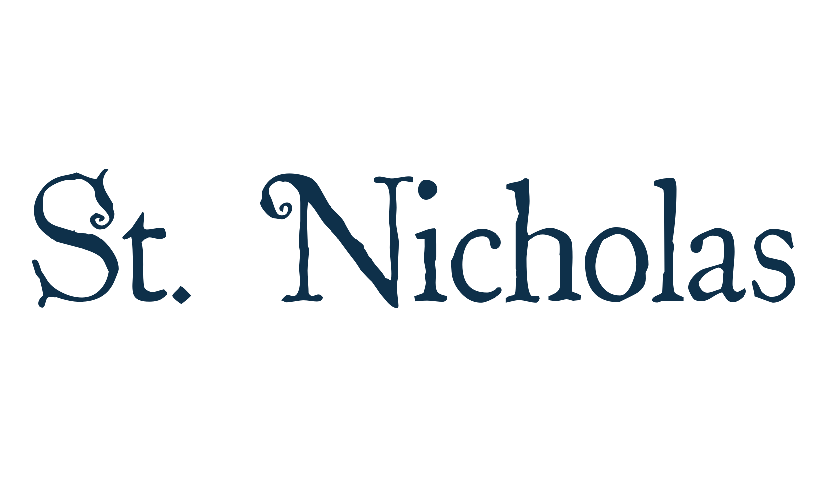 St. Nicholas, fancy decorative font preview