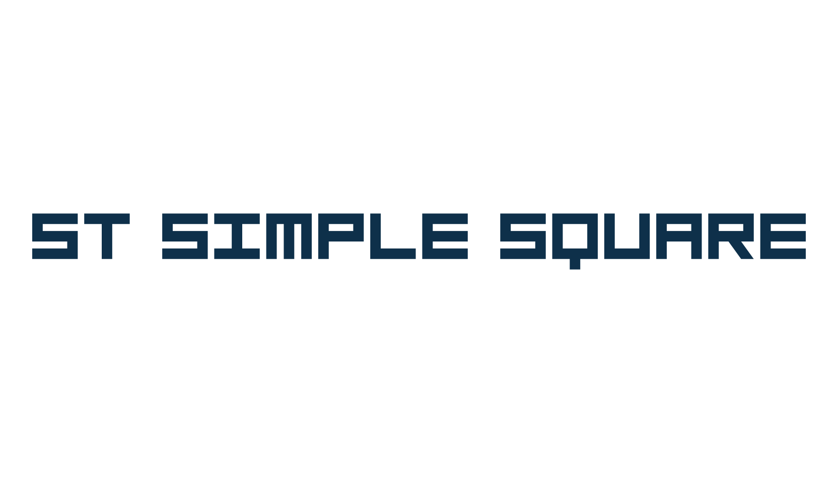ST Simple Square, square font preview