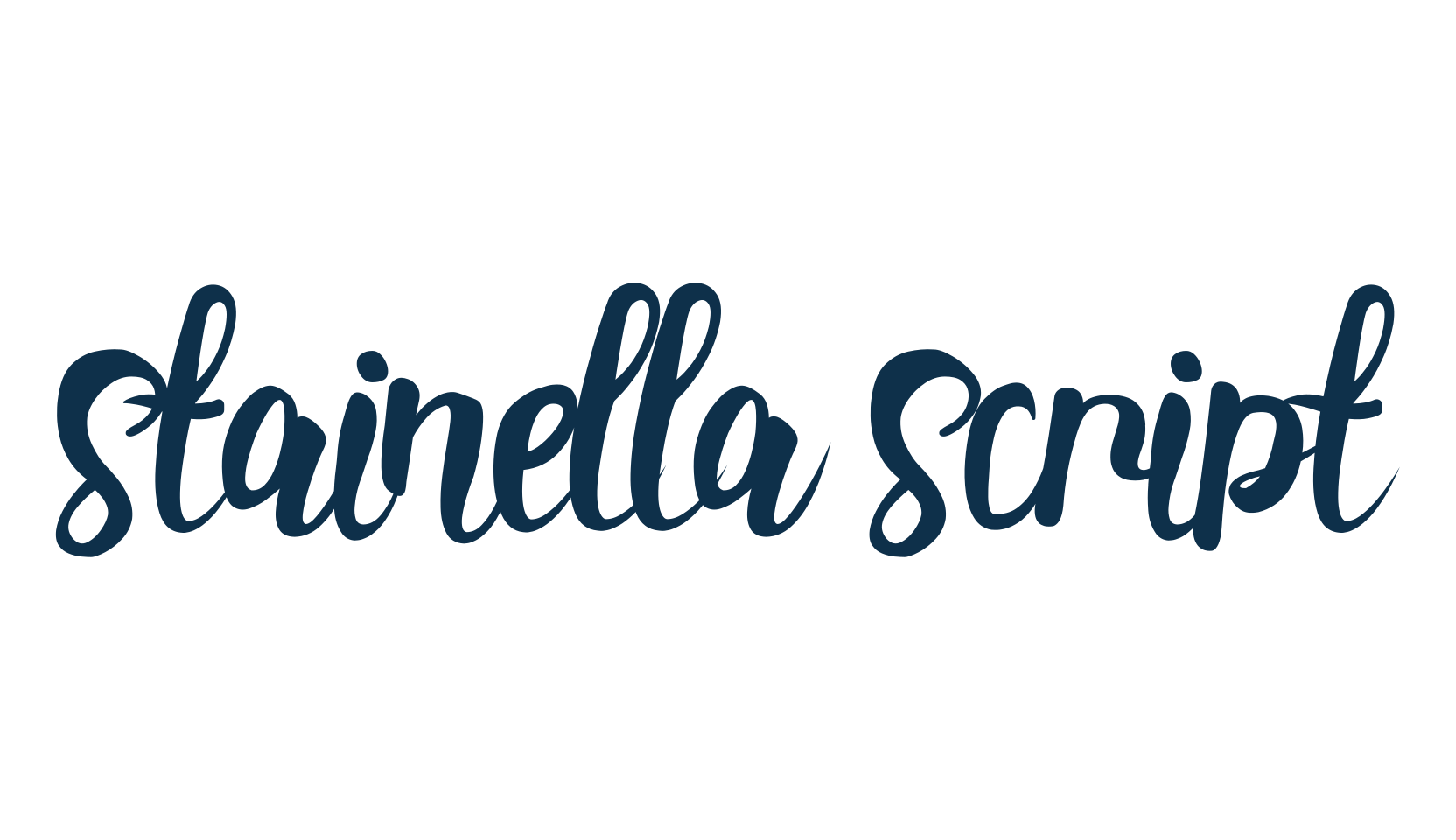Stainella Script, fancy various decorative script calligraphy font preview