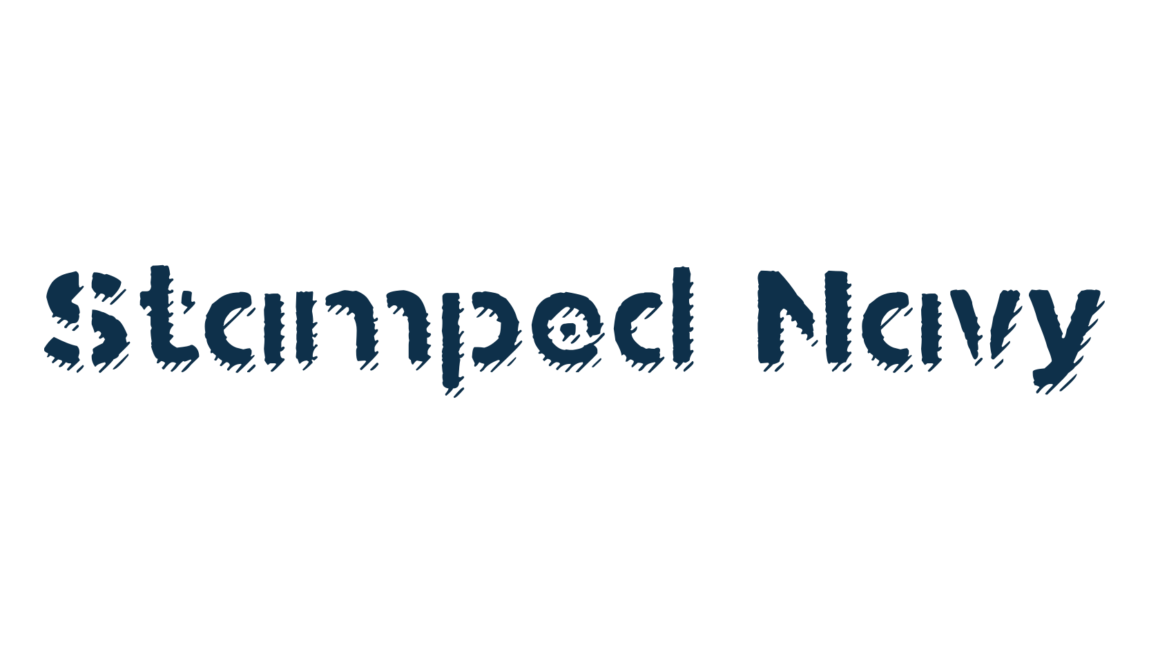 Stamped Navy, stencil, army font preview