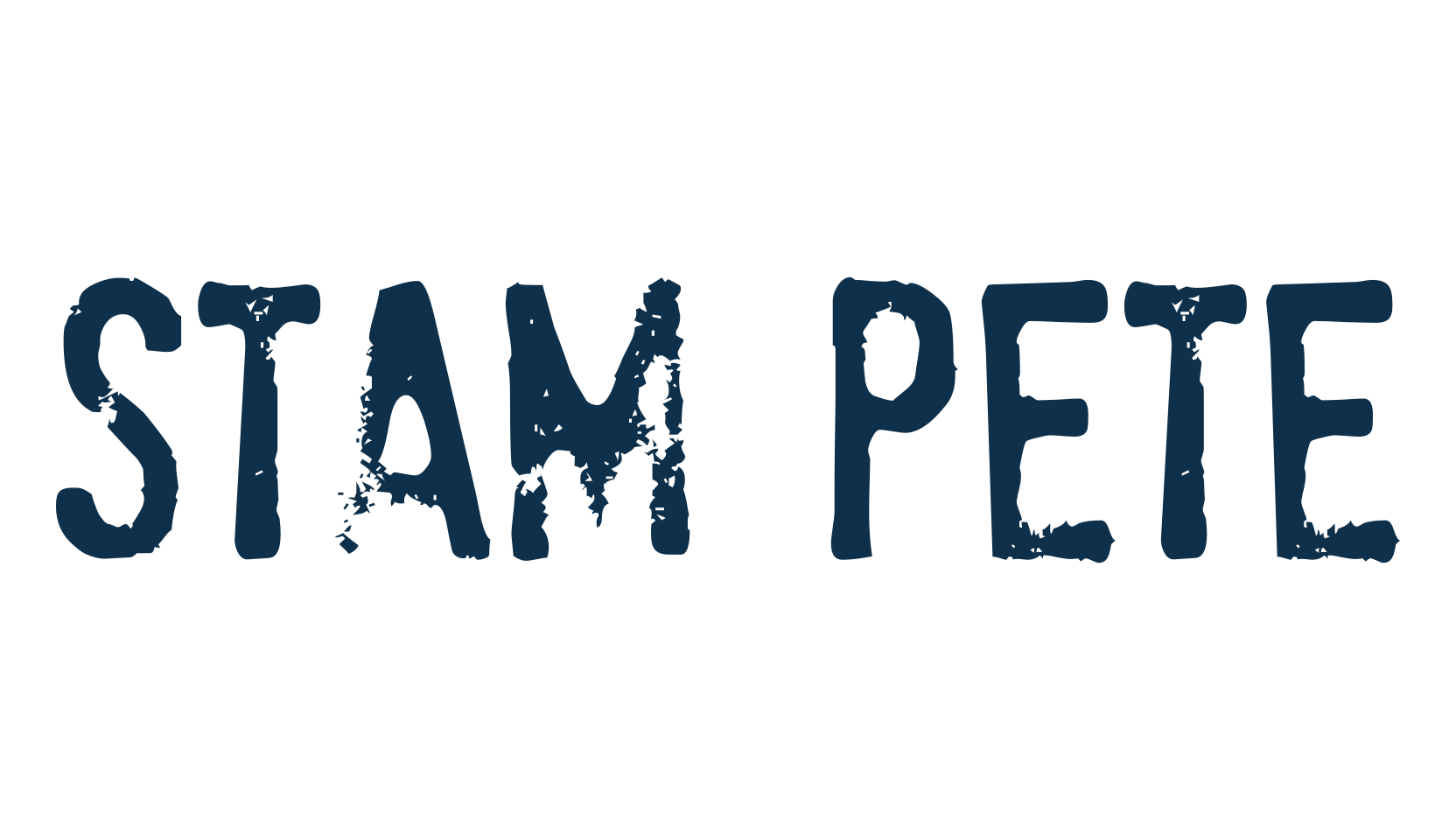 Stam Pete, fancy destroy decorative font preview