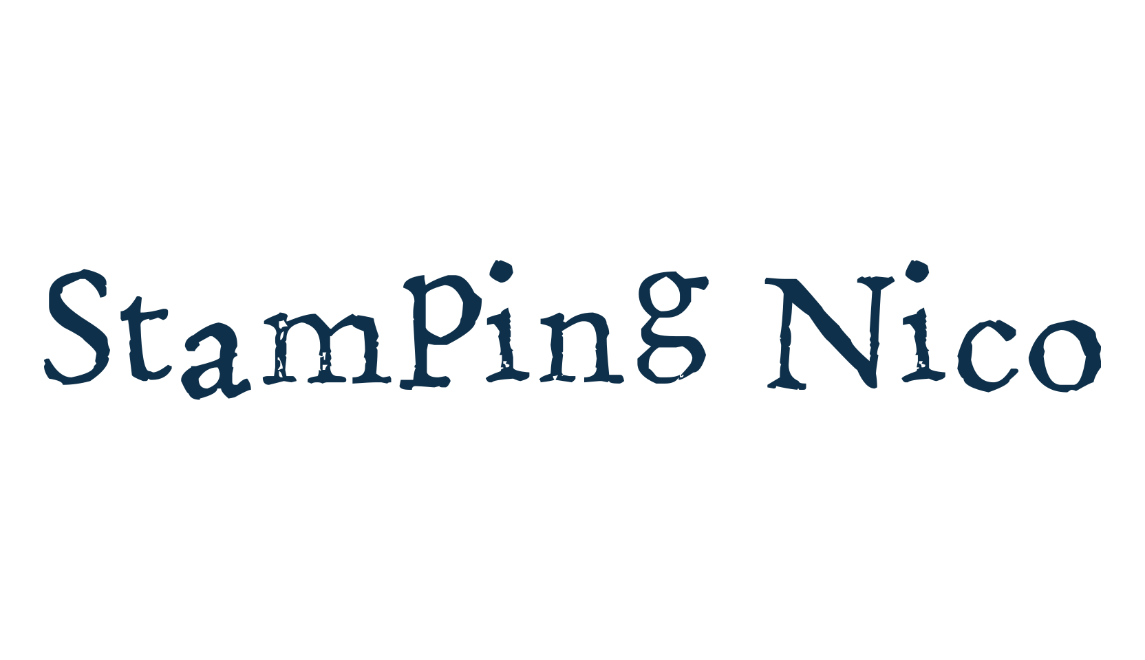 Stamping Nico, typewriter font preview