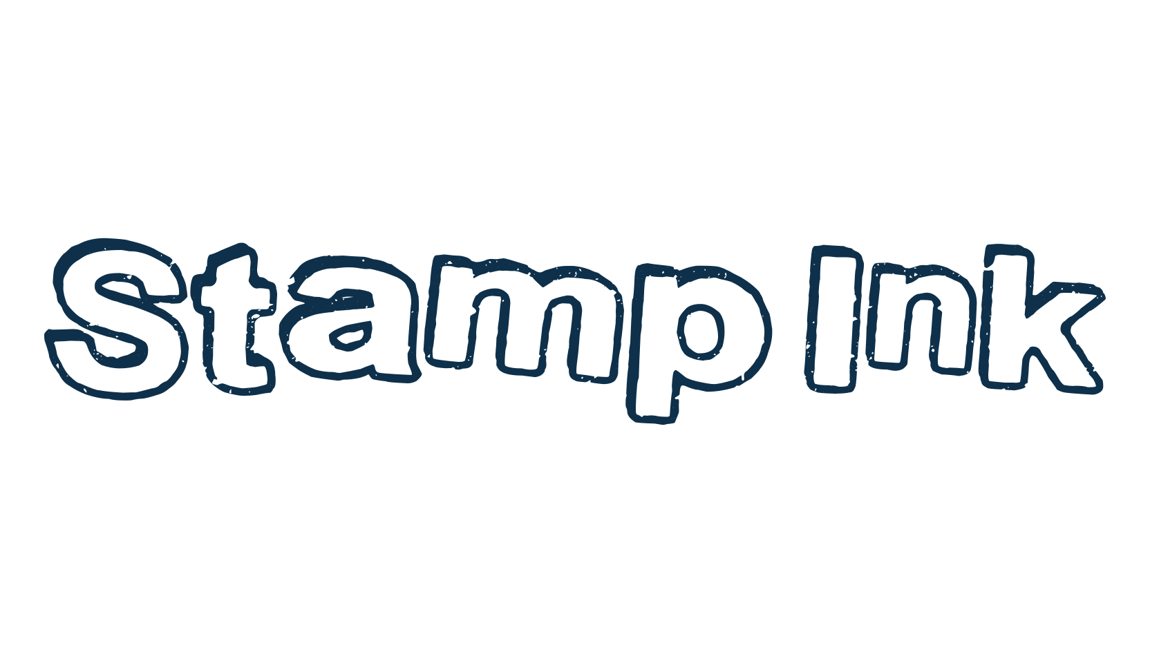 Stamp Ink, distorted font preview