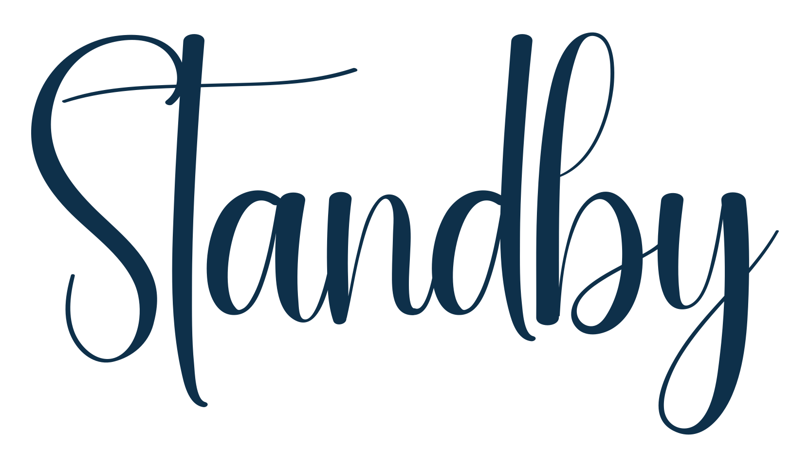 Standby, fancy decorative font preview