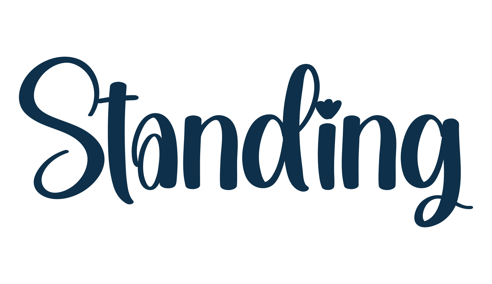 Standing (standing-2), fancy decorative font preview