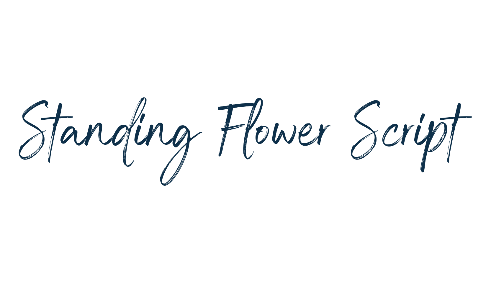 Standing Flower Script, handwriting font preview