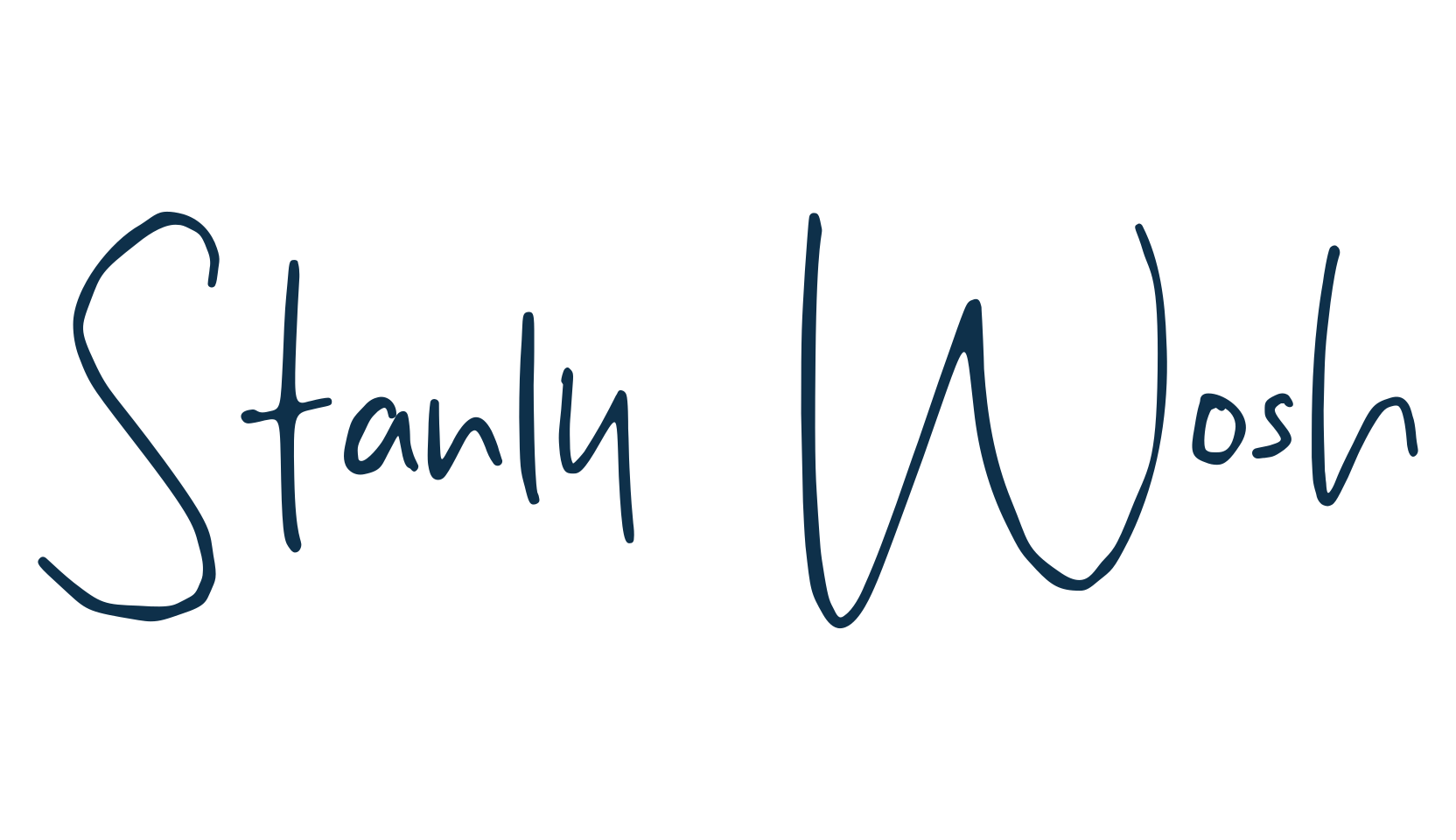 Stanly Wosh, handwriting font preview