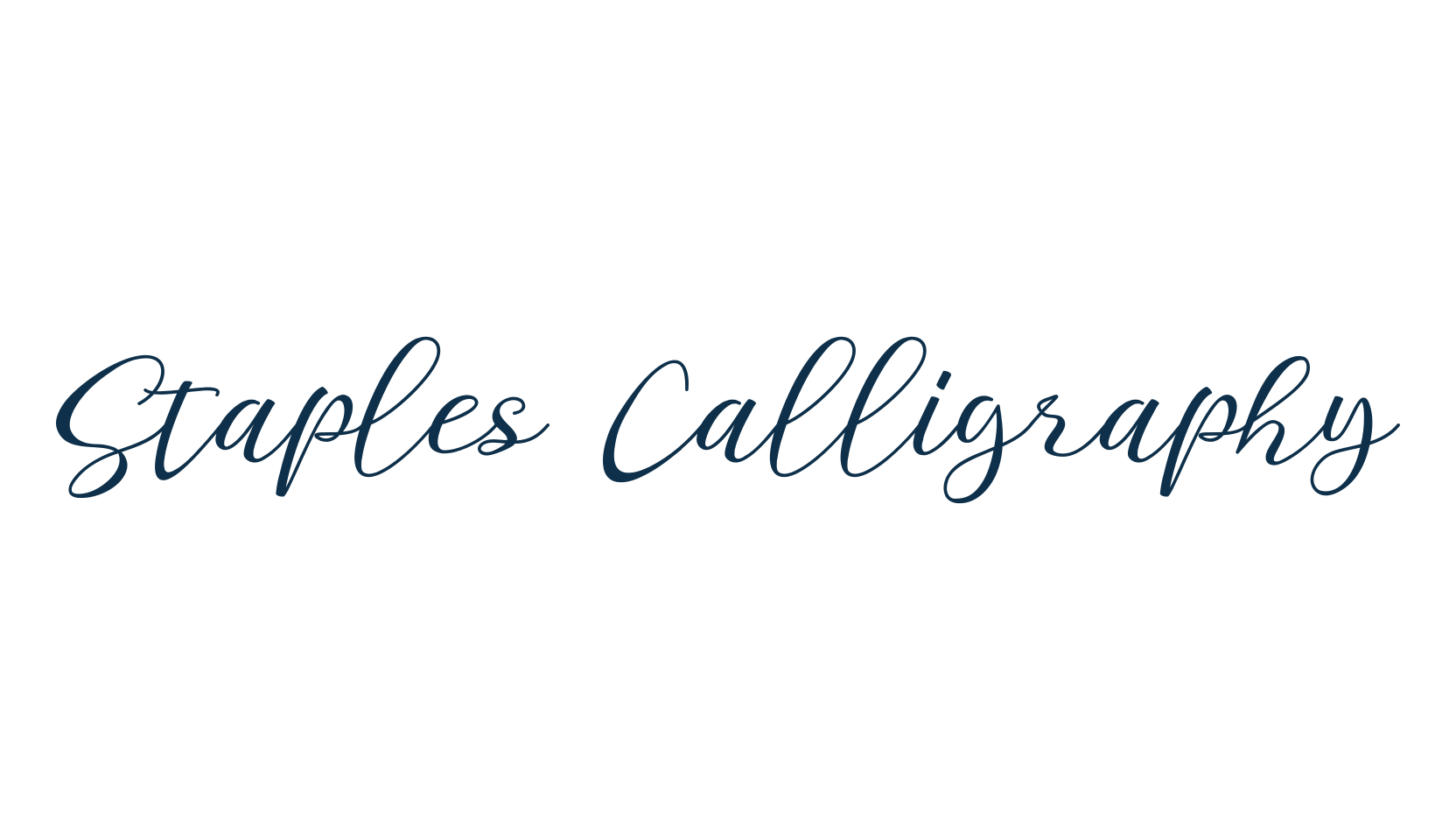 Staples Calligraphy, calligraphy font preview