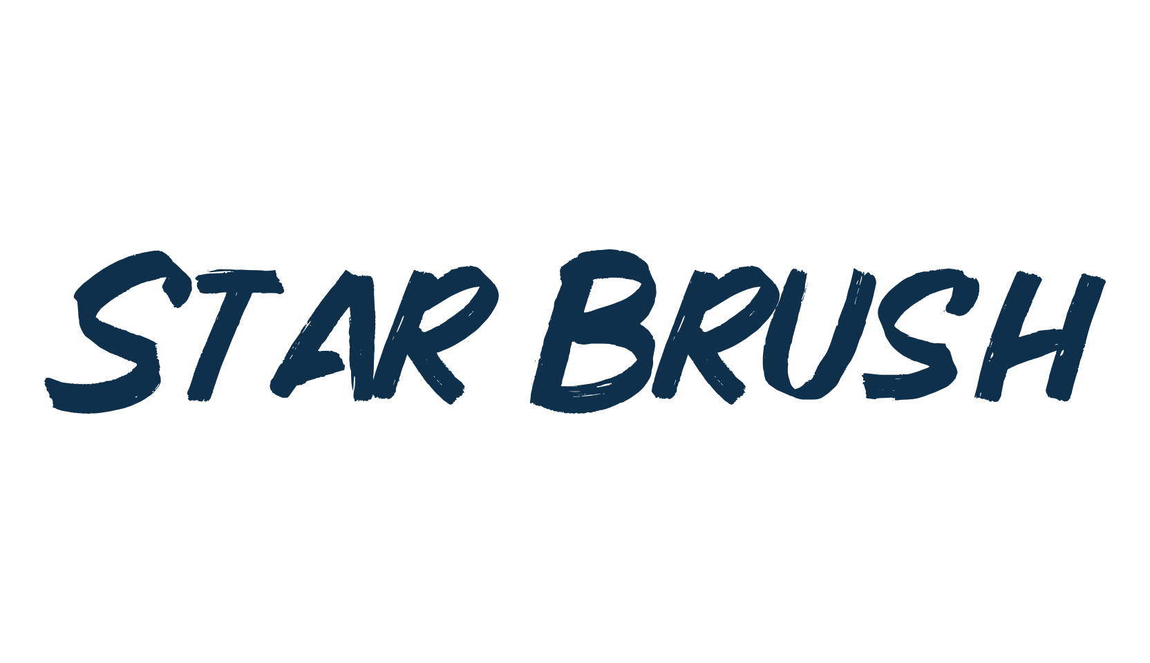 Star Brush, brush font preview