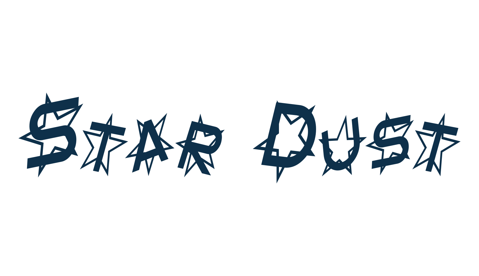 Star Dust, decorative font preview