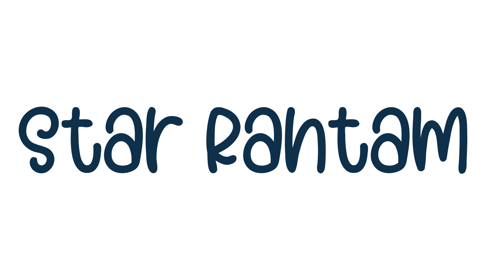 Star Rantam, cartoon font preview