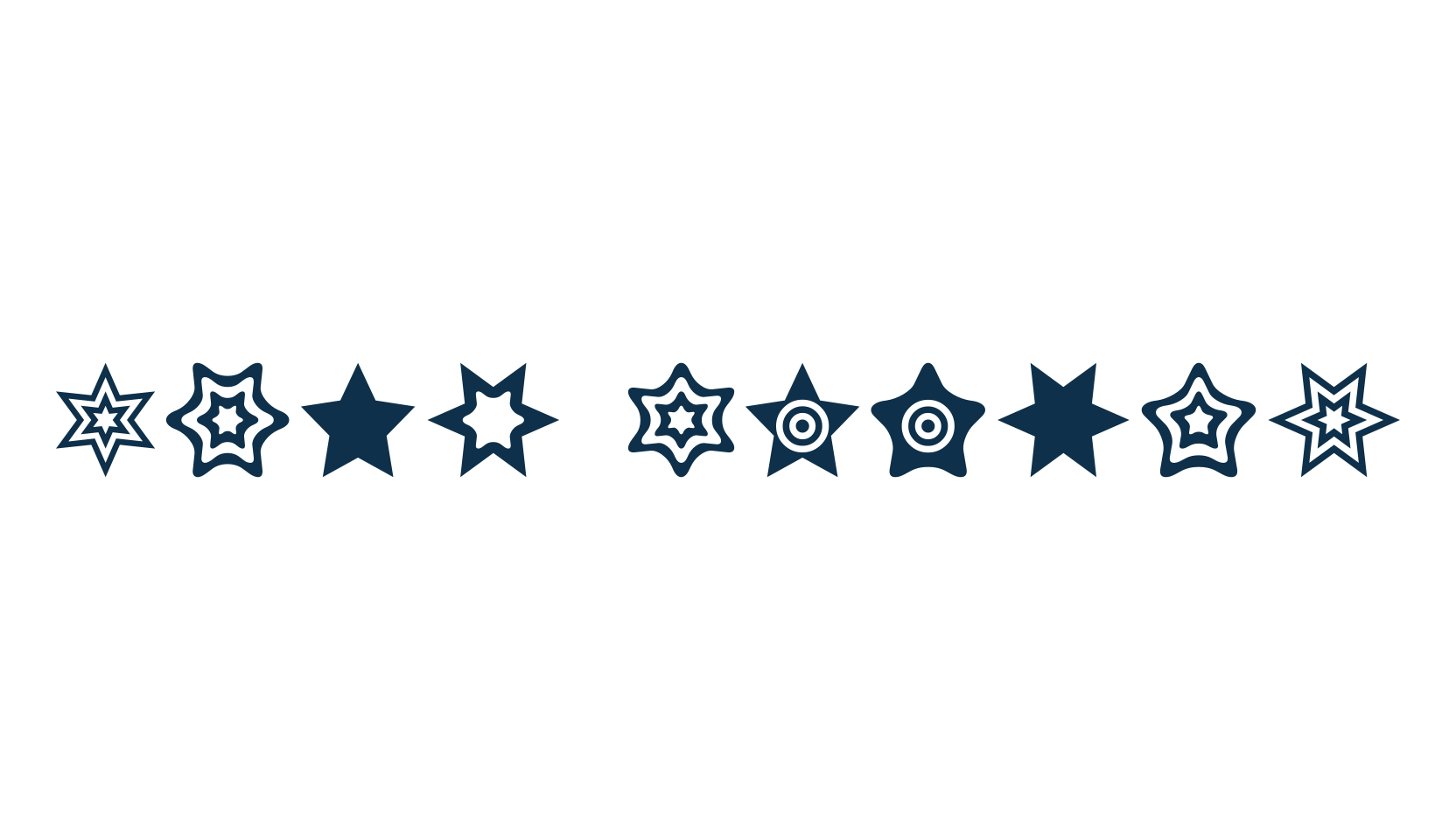 Star Things, display market font preview