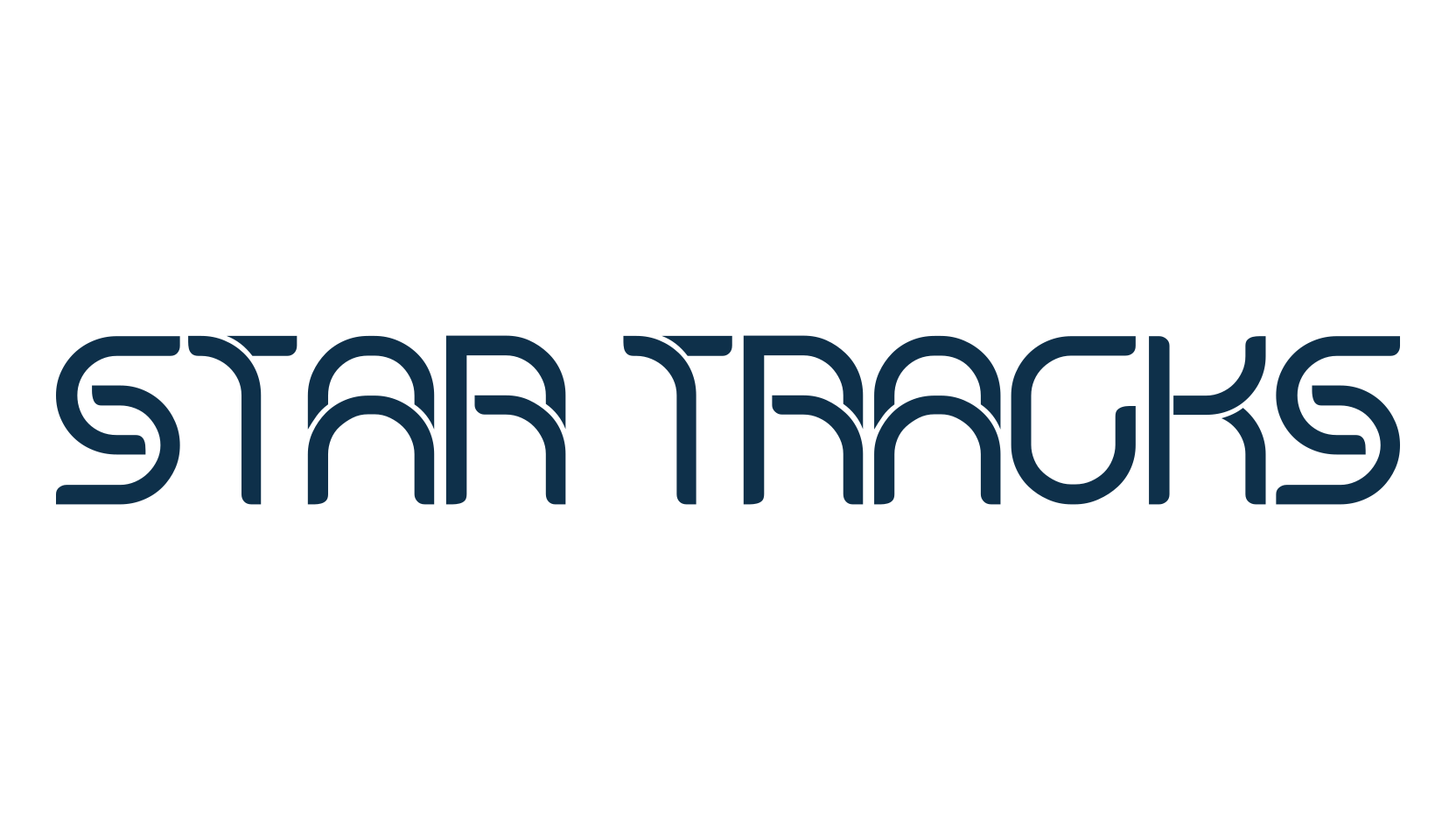 Star Tracks, techno sci-fi font preview