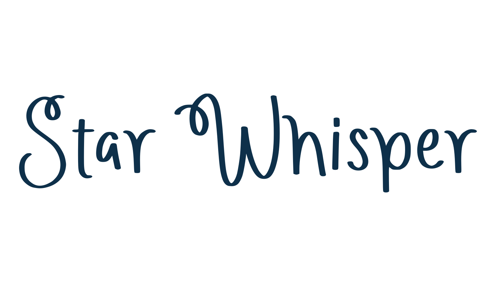 Star Whisper, handwriting font preview