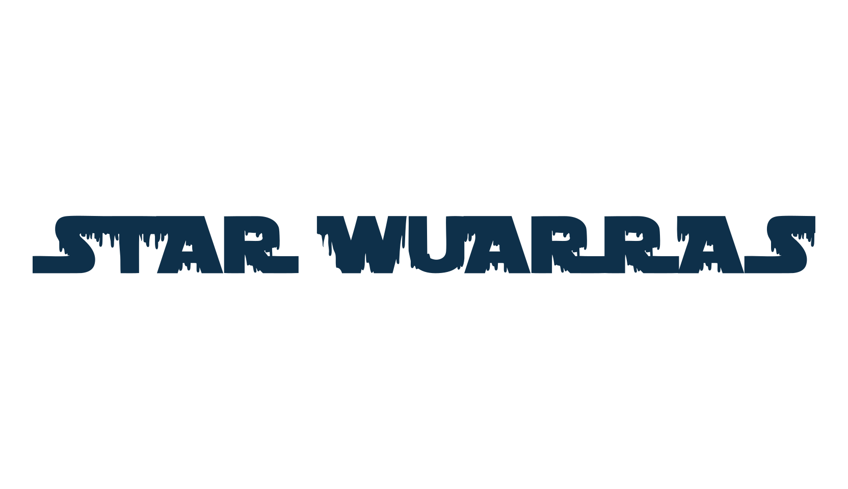 Star Wuarras, sci-fi font preview