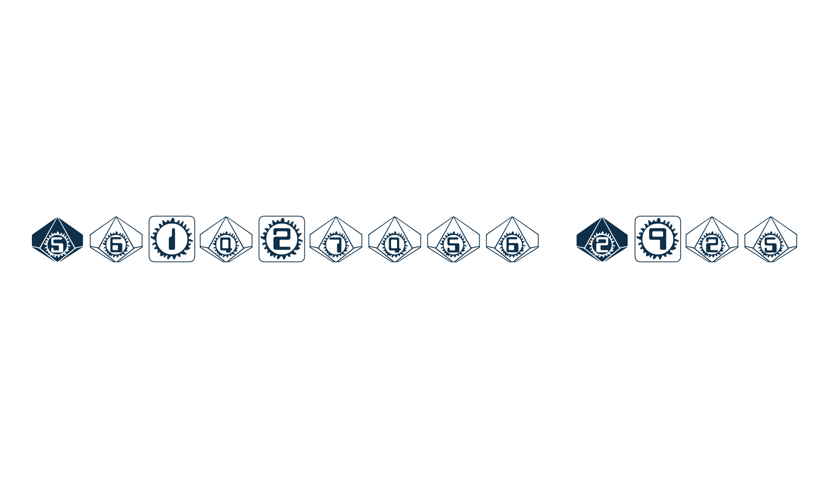 Starburst Pips, display market font preview