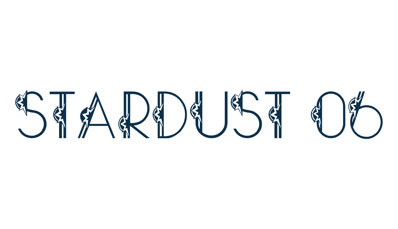 Stardust 06, retro font preview