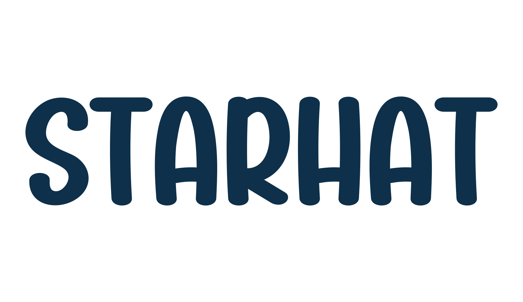 Starhat, handwriting font preview