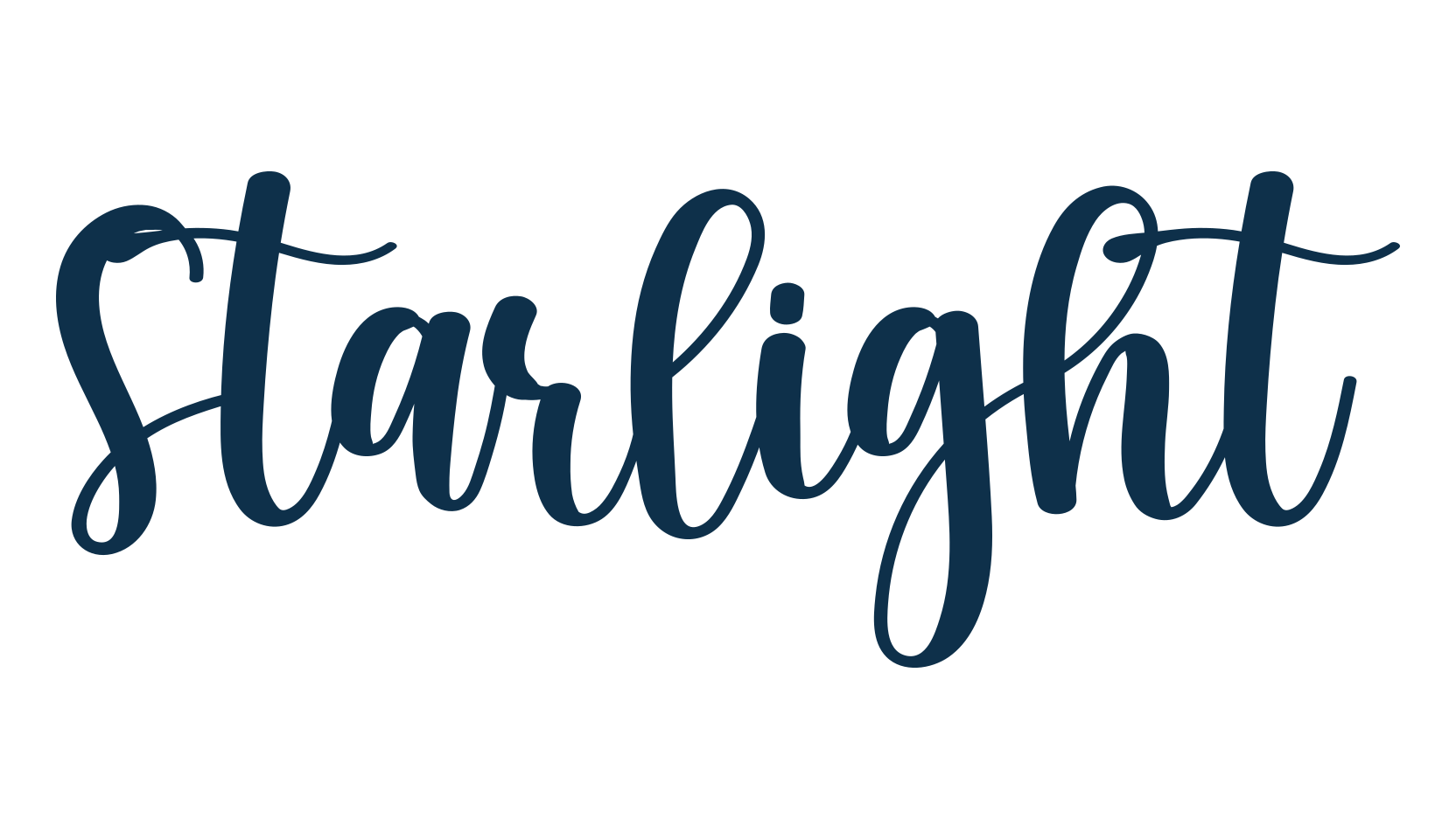 Starlight (starlight-10), calligraphy font preview
