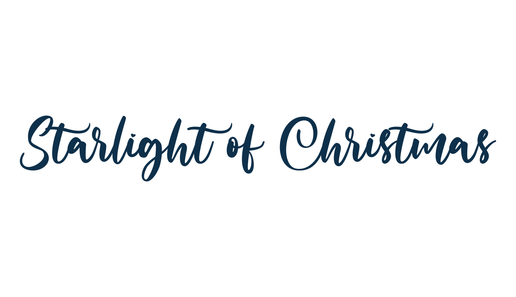 Starlight of Christmas, calligraphy font preview