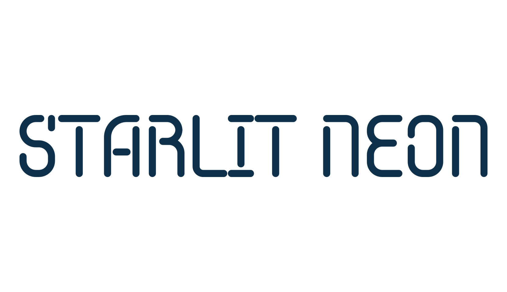 Starlit Neon, sci-fi font preview