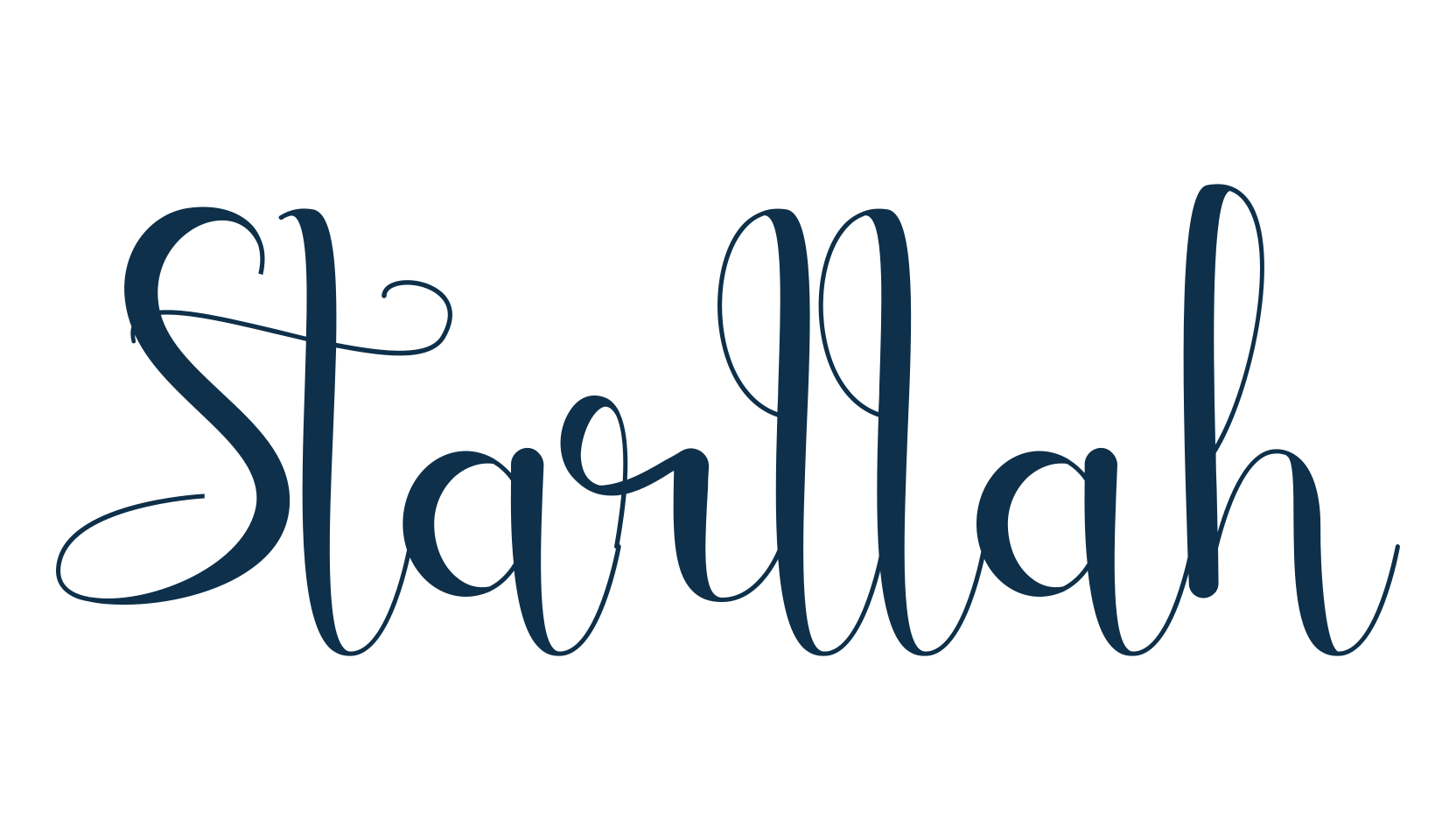 Starllah, script calligraphy fancy decorative font preview
