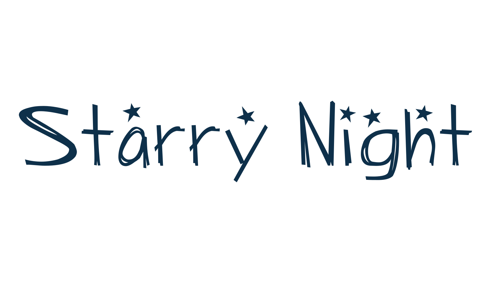 Starry Night (starry-night), various font preview