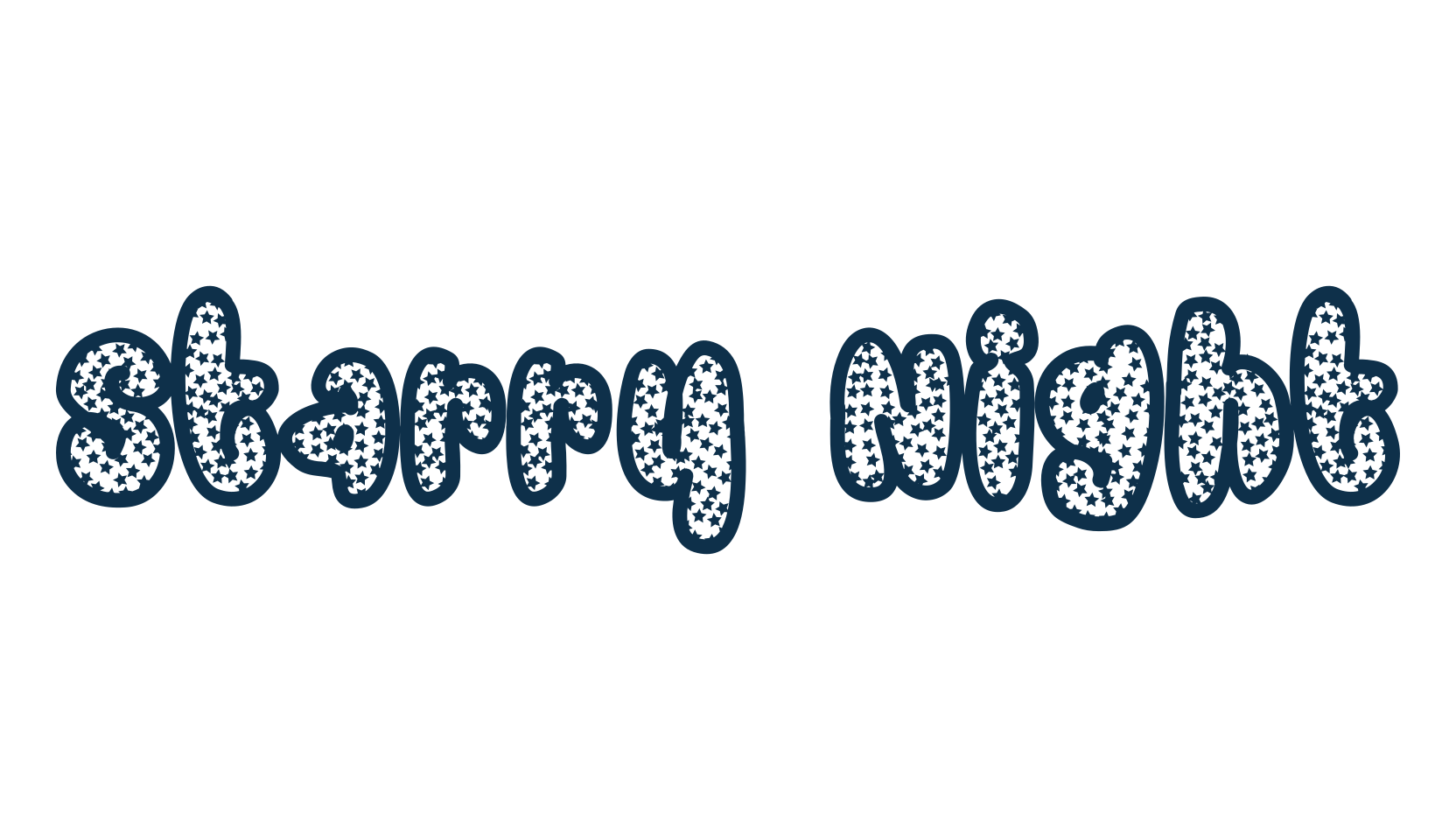 Starry Night (starrynight), fancy decorative font preview